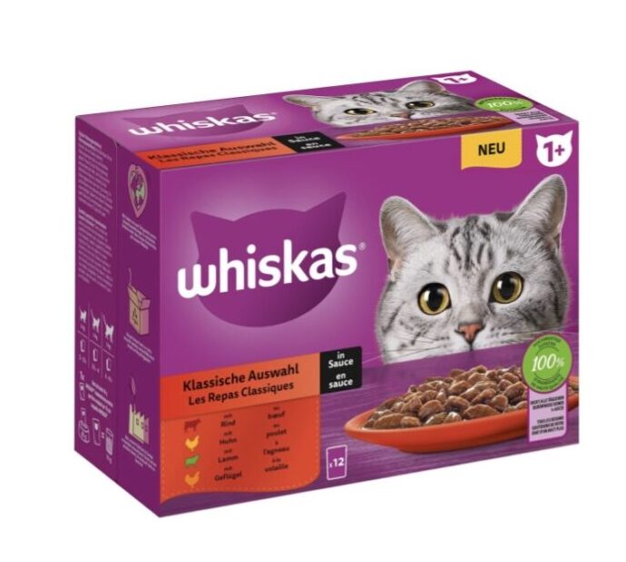 Whiskas Klassische Auswahl in Sauce 1+ - 1020g